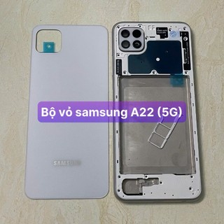 bộ vỏ sườn samsung A22 (5G) lèm khay sim,kính camera