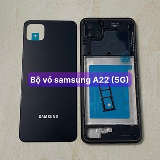 bộ vỏ sườn samsung A22 (5G) lèm khay sim,kính camera