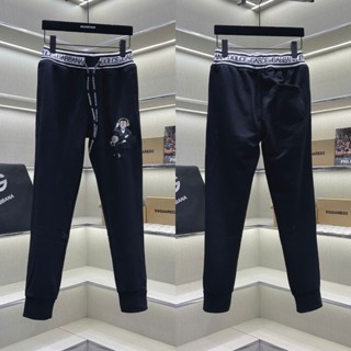 Quần jogger dài nam PB nỉ da cá thêu sticker hình nghệ sĩ âm nhạc đùi phối eo chun dệt chữ boy phố QN43P