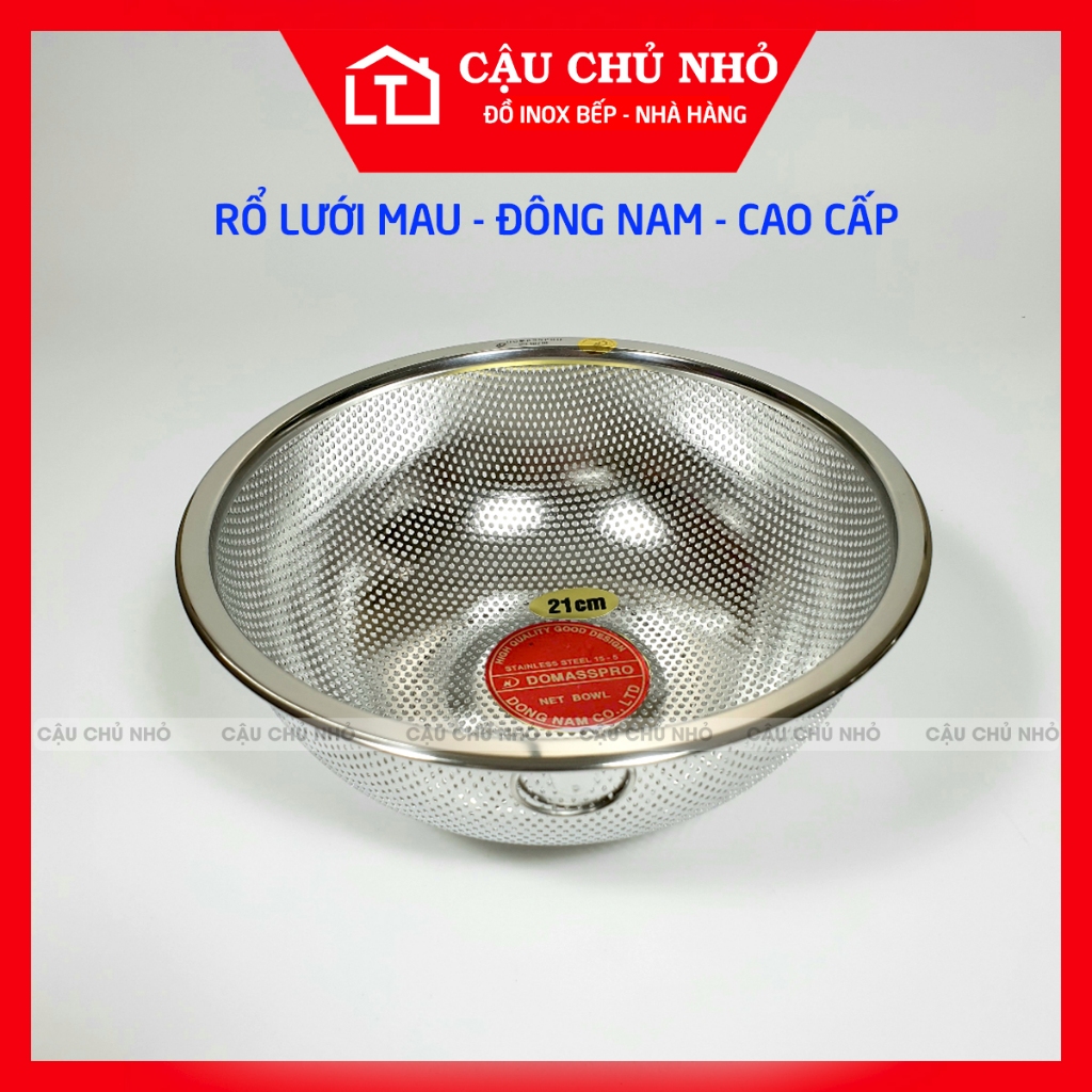 Rổ lưới inox, giá inox lưới mau Đông Nam cao cấp – Rổ vo gạo, rửa rau, trụng mì bền đẹp Cậu Chủ Nhỏ