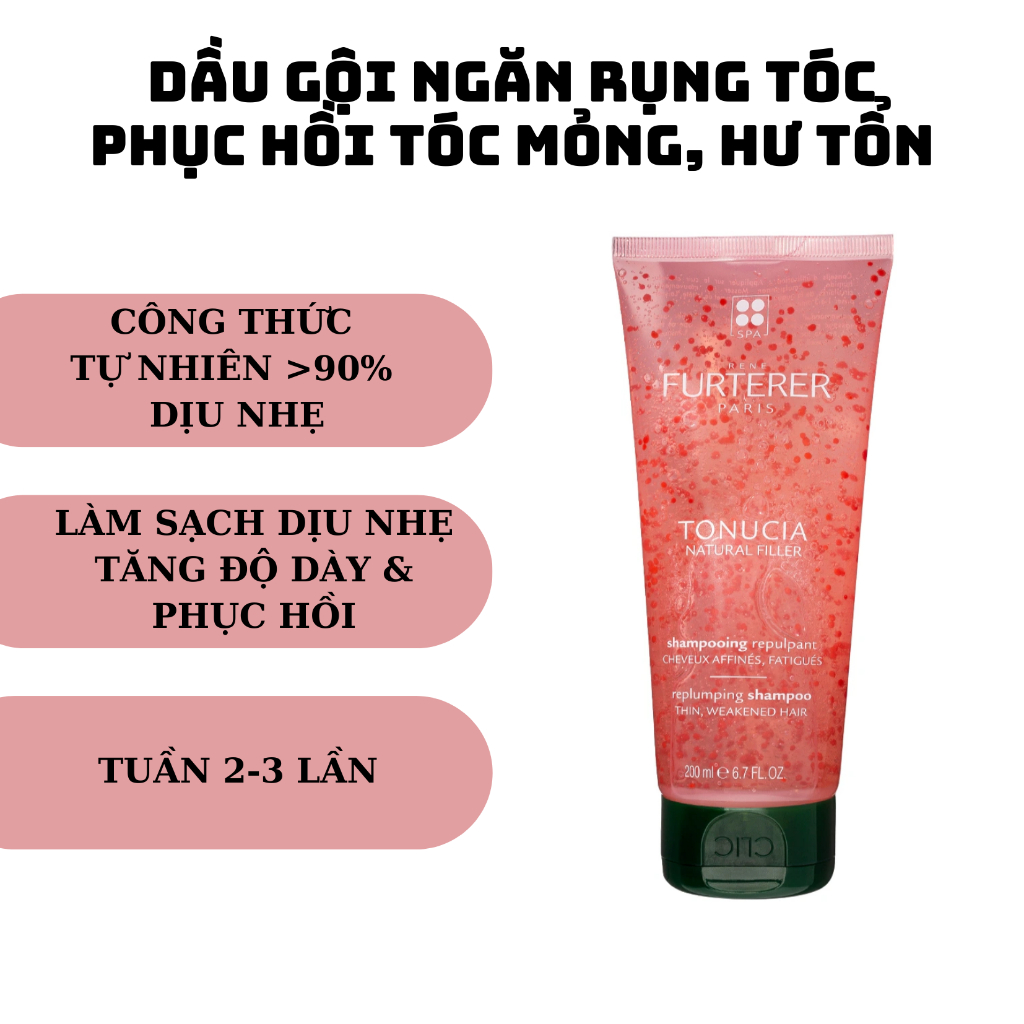 Dầu gội ngăn rụng tóc Rene Furterer Tonucia Natural Filler 250ml – Phục hồi tóc mỏng yếu, hư tổn