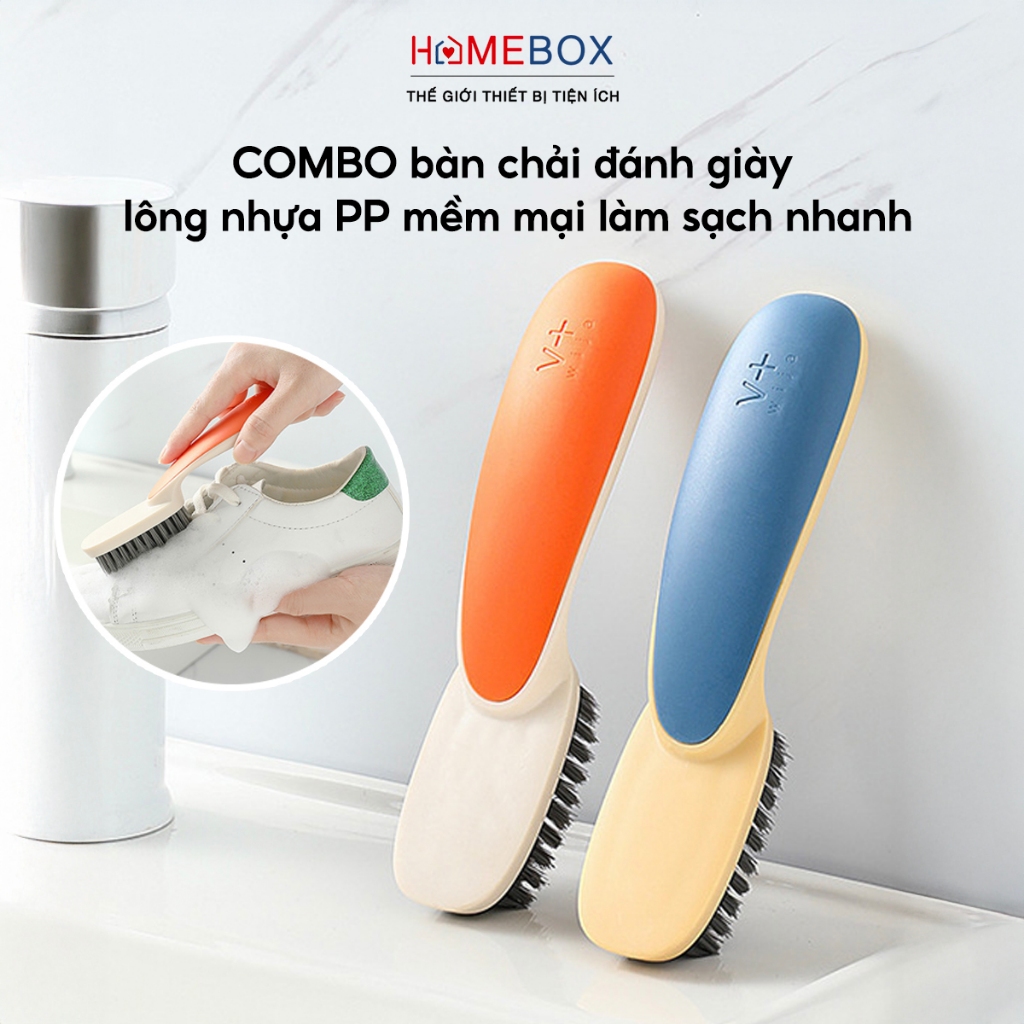 COMBO Bàn Chải Đánh Giày Cầm Tay Mini Đa Năng, Bàn Chải Vệ Sinh Nhà Cửa Lông Nhựa PP Mềm Mại