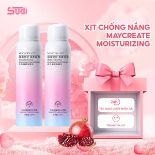 Xịt chống nắng Maycreate Moisturizing Spray 150ml, chai bình sịt cho Makeup hỗ trợ che khuyết điểm
