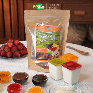 [1 SET][TẶNG 15 KHUÔN] Set nguyên liệu nấu bánh Panna Cotta 94farm Thành phẩm 20 bánh Food Cake