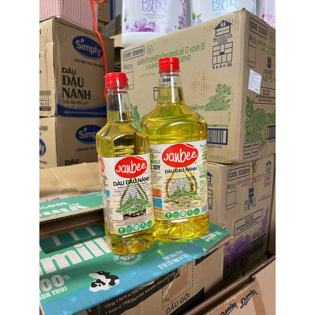Dầu đậu nành Janbee chai 1lít/2 lít