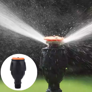 Đầu Tưới Xoay Phun Mưa TM-323 Tháp Xanh - Béc Tưới Xoay 360° Chân Ren 1/2" 20-21mm