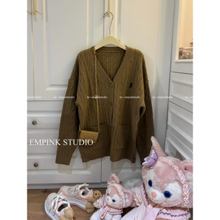 EMPINKSTUDIO / ÁO KHOÁC LEN CĐG NGỰA FOM TO DẤU QUẦN NAM/  NỮ