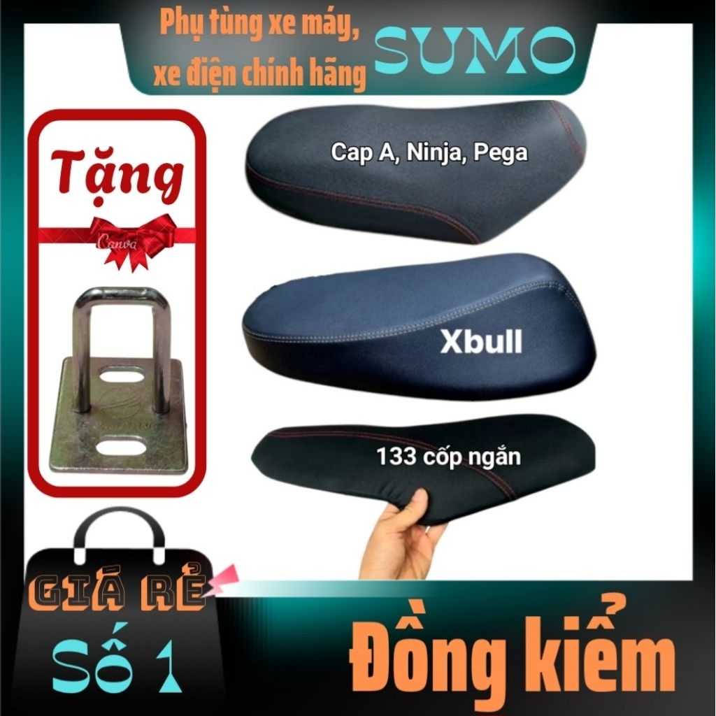 Yên xe điện 133, PEGA, CAP A, X-BULL hàng tốt lắp ráp theo xe - Phụ Tùng Xe SUMO