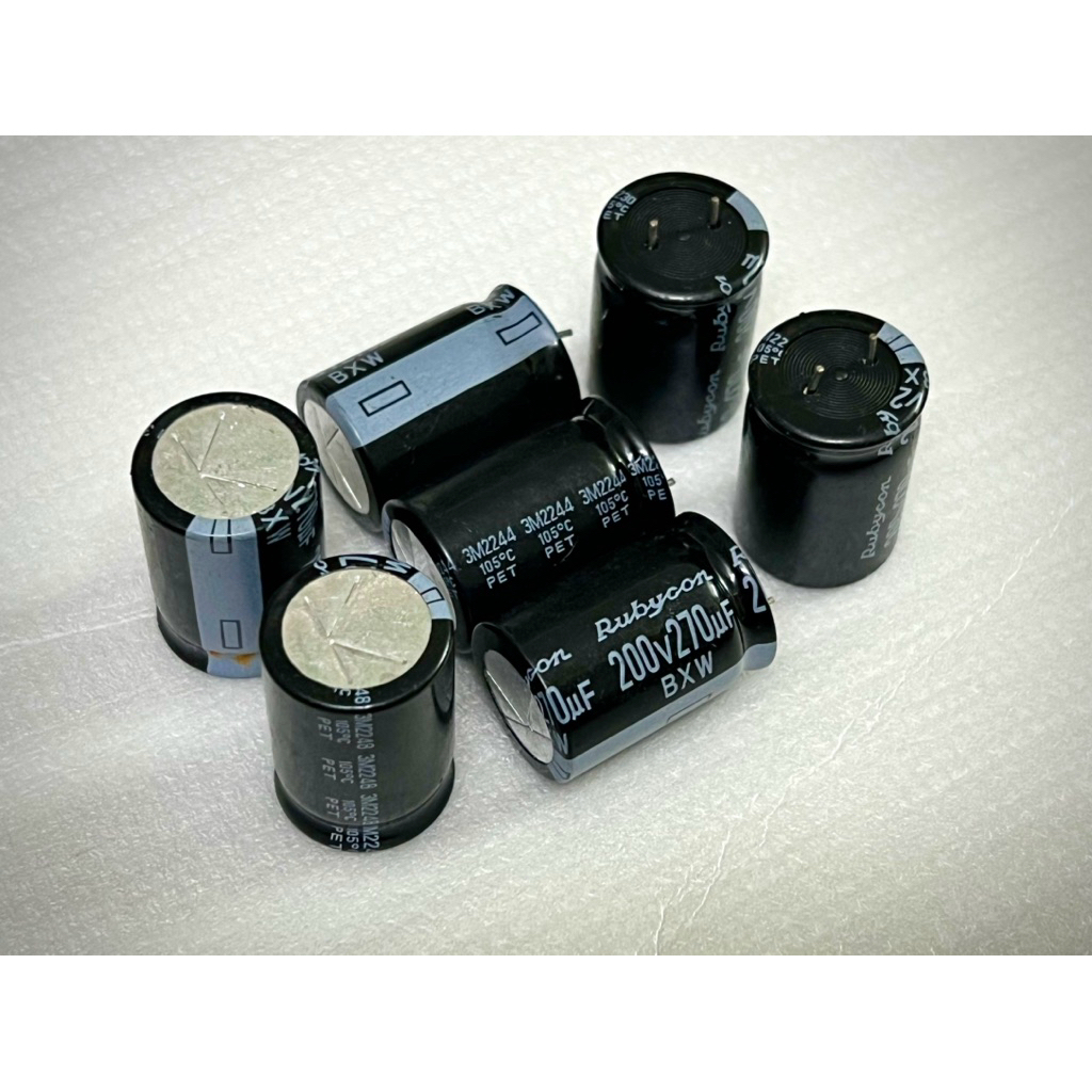 [ 2 con ] Tụ hoá 200V 270UF 200V , 200V270UF , 270UF200V  ( size 18x26mm ) Rubycon Tụ Lọc Nguồn Điện