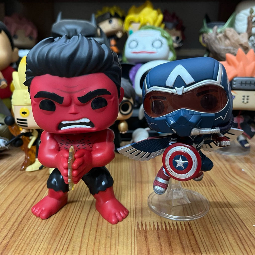 Funko POP MCC Marvel Captain America Brave New World / Red Hulk / Captain (2nd nobox real)