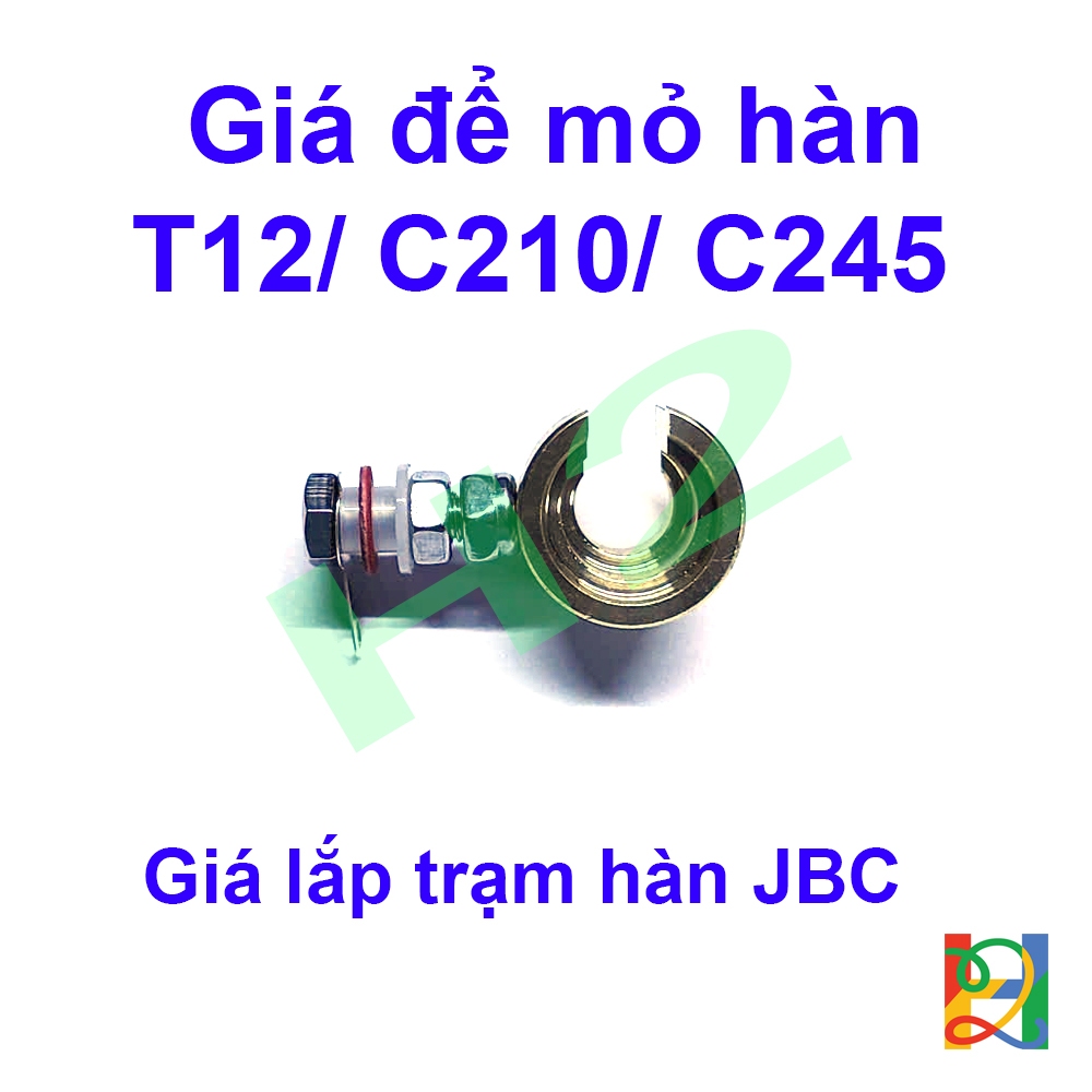 Giá để tay hàn T12/ C210/ C245 chất liệu đồng. Lắp cho trạm hàn T12, JBC hàn dây chế dộ ngủ