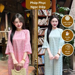  Đồ Lam Phật Tử Nữ Cách Tân Size To Big Size 72kg Tay Xế Ly Cúc Bọc Pháp Phục Đi Chùa Lụa Gấm Xếp Ly 