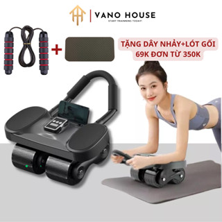 Con Lăn Tập Bụng 4 Bánh HIFIT Có Lò Xo Trợ Lực Tự Động Phục Hồi Tặng Kèm Miếng Lót Gối