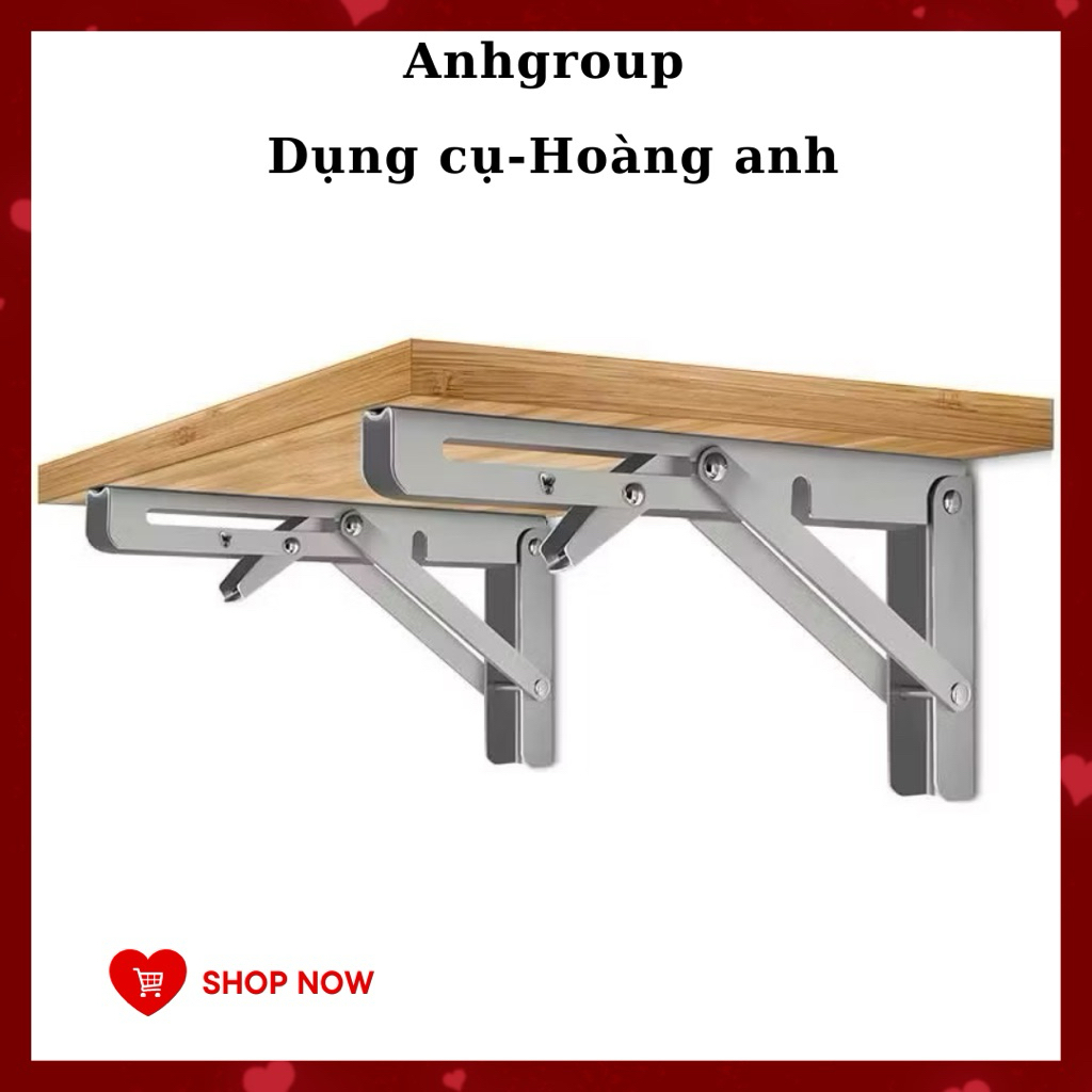 Bản Lề Gập Thông Minh, Ke Đỡ Gập Chịu Lực 80kg, Ke Góc Gập, Giá Đỡ Bản Lề Thông Minh Inox Cao Cấp
