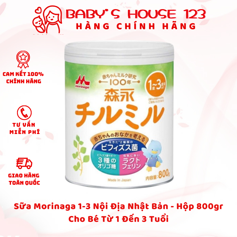 SỮA MORINAGA 1-3 NỘI ĐỊA NHẬT BẢN CHO BÉ - HỘP 800gr