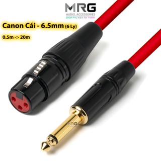 Dây Canon Cái Ra 6 Ly, dài 0.5m-1m-2m-3m-5m-8m, dây kết nối tín hiệu âm thanh jack canon sang jack 6ly mono.