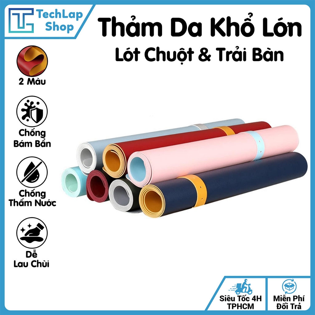 Tấm Da Lót Bàn Làm Việc Da PU Cao Cấp 2 Mặt Cỡ Lớn Miếng Lót Chuột Bàn Phím Sang Trọng Chống Nước Chống Bám Bẩn 