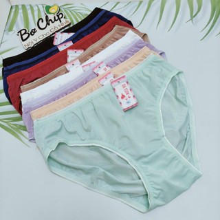   Combo 5-10  Quần lót nữ BIGSIZE 65-110 ký thun lạnh lưng chun siêu co giãn siêu to mát cho người mông to - Bơ Chip 