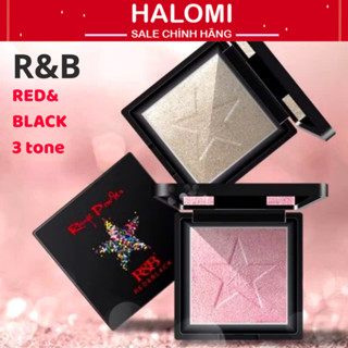  Phấn bắt sáng R&B Red Black highlight siêu mịn bám da màu tự nhiên tạo hiệu ứng căng bóng 