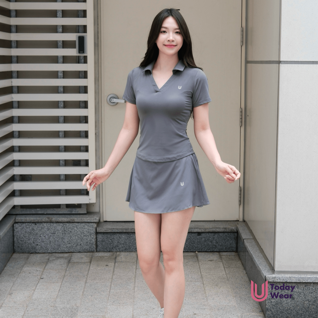 Áo thun thể thao nữ ngắn tay Kylie Short Top cổ chữ V trẻ trung thấm hút mồ hôi Today U Wear | BigBuy360 - bigbuy360.vn
