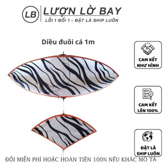 Diều sáo lắp ghép Chính Mỹ đuôi cá đại trà Song Vân giá tốt 1m25 1m7 32m5 3m5 4m5 - Lượn lờ bay