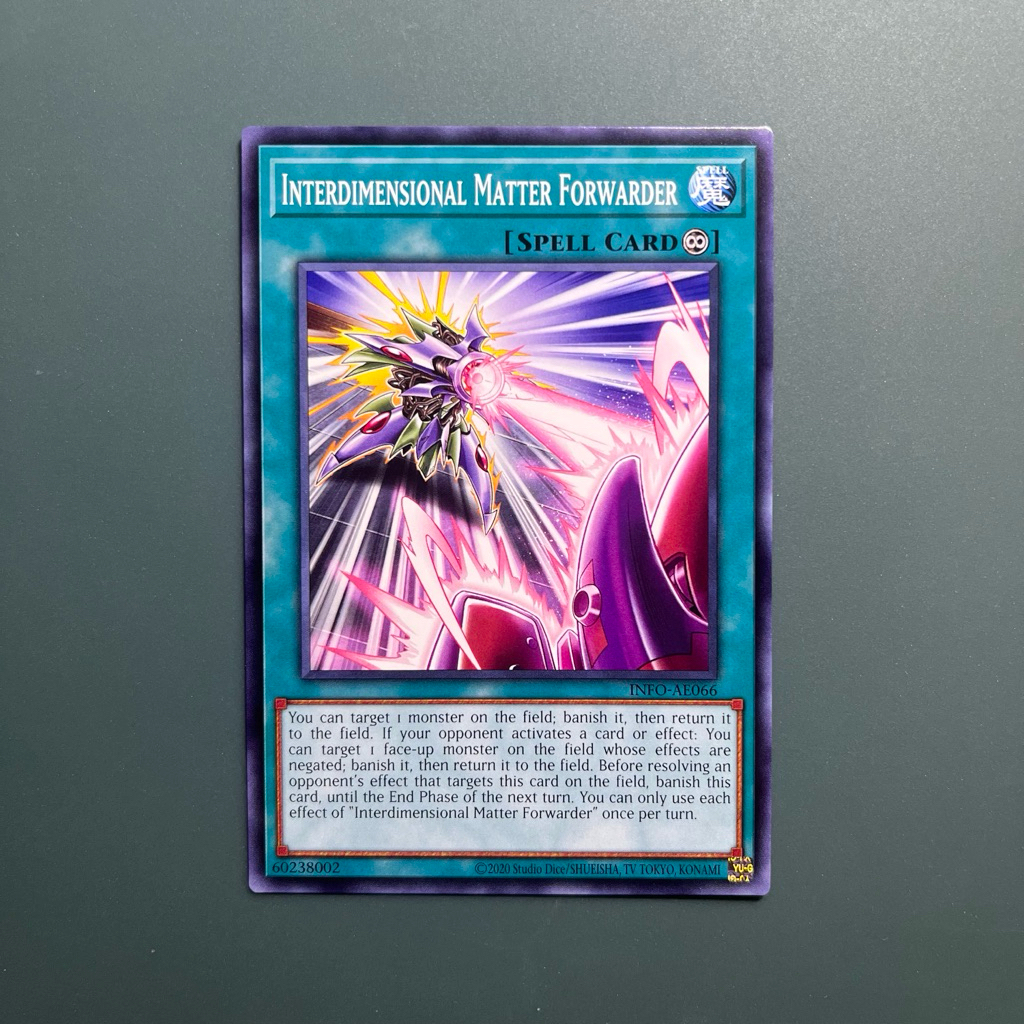 [Yugioh Sky Shop] 1 lá thẻ bài INTERDIMENSIONAL MATTER FORWARDER- INFO-AE066 - Foil COMMON - AE chín