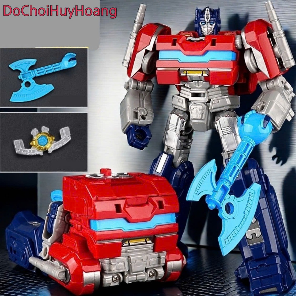 Mô hình robot Optimus biến đổi thành xe container cao 18cm Jk10