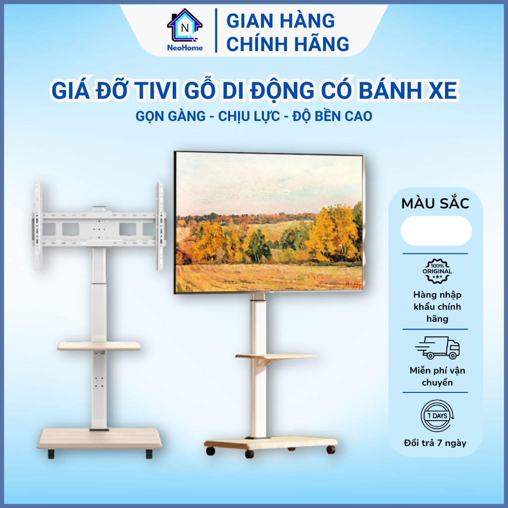 Giá Để Tivi/TV Di Động 37-70 inch, Kệ Tivi/TV Có Bánh Xe Di Chuyển, Kệ Treo Tivi/TV Khung Thép Chịu 