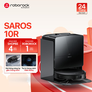 Robot Hút Bụi Lau Nhà Roborock Saros 10R Chính Hãng | Tự Đổ Rác, Giặt Sấy Giẻ