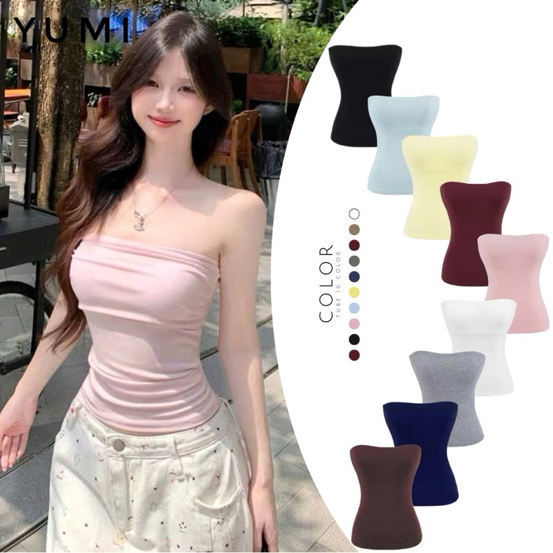 Y1717 [𝐘𝐔𝐌𝐈 ] Áo Ống Trơn Basic Ôm Body Nhiều Màu Chất Liệu Cotton Mỏng Mát YUMI BÁN | BigBuy360 - bigbuy360.vn