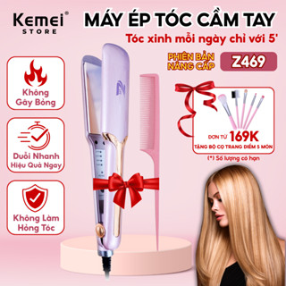 Máy ép tóc KEMEI KM-459/Z469, máy duỗi tóc đa năng 4 mức chỉnh nhiệt, tiện lợi an toàn dễ sử dụng