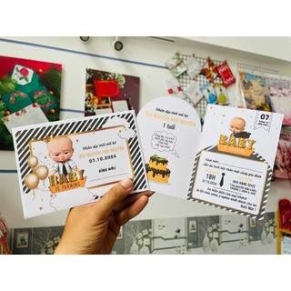 Thiệp Thôi Nôi, Sinh Nhật, Đầy Tháng, Baby Boss