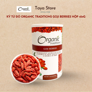 Kỷ Tử Đỏ Organic Traditions Goji Berries Hộp Thiếc 454g Mỹ