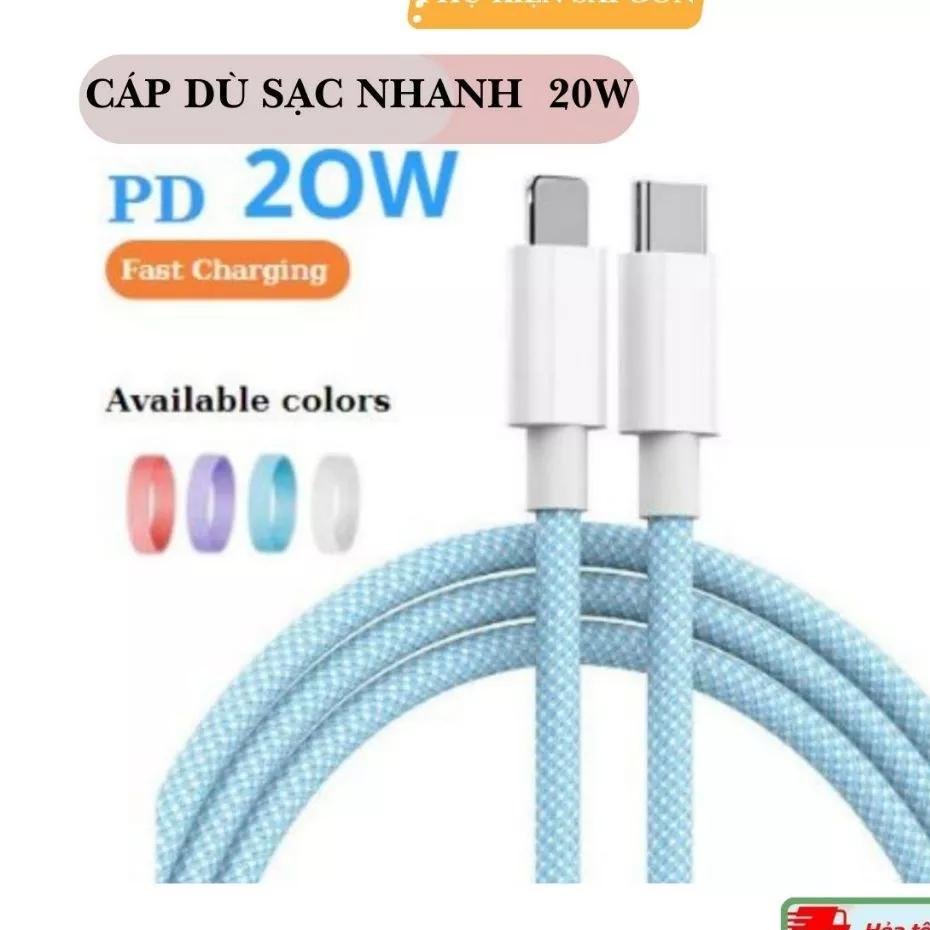 Dây cáp sạc 18W 20W Bảo Vệ Chống Đứt Gãy Dây Sạc Cho Điện Thoại Phụ Kiện Tai Nghe Bluetooth Cáp Sạc