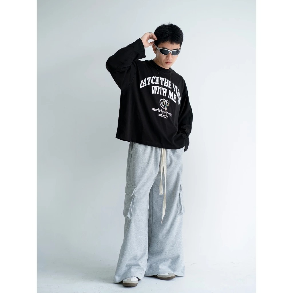 Áo Thun Tay Dài WITH ME – Form Boxy Cực Trend, Cotton Dày 250GSM, Outfit Chuẩn Gen Z Hot Trend Thu Đông 2025 | BigBuy360 - bigbuy360.vn