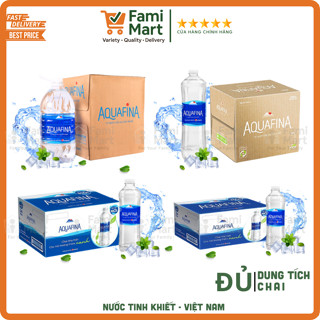   Hỏa Tốc HCM   Thùng  Nước suối tinh khiết AQUAFINA 355ml   500ml   1,5 Lít   5 Lít _Famimart 