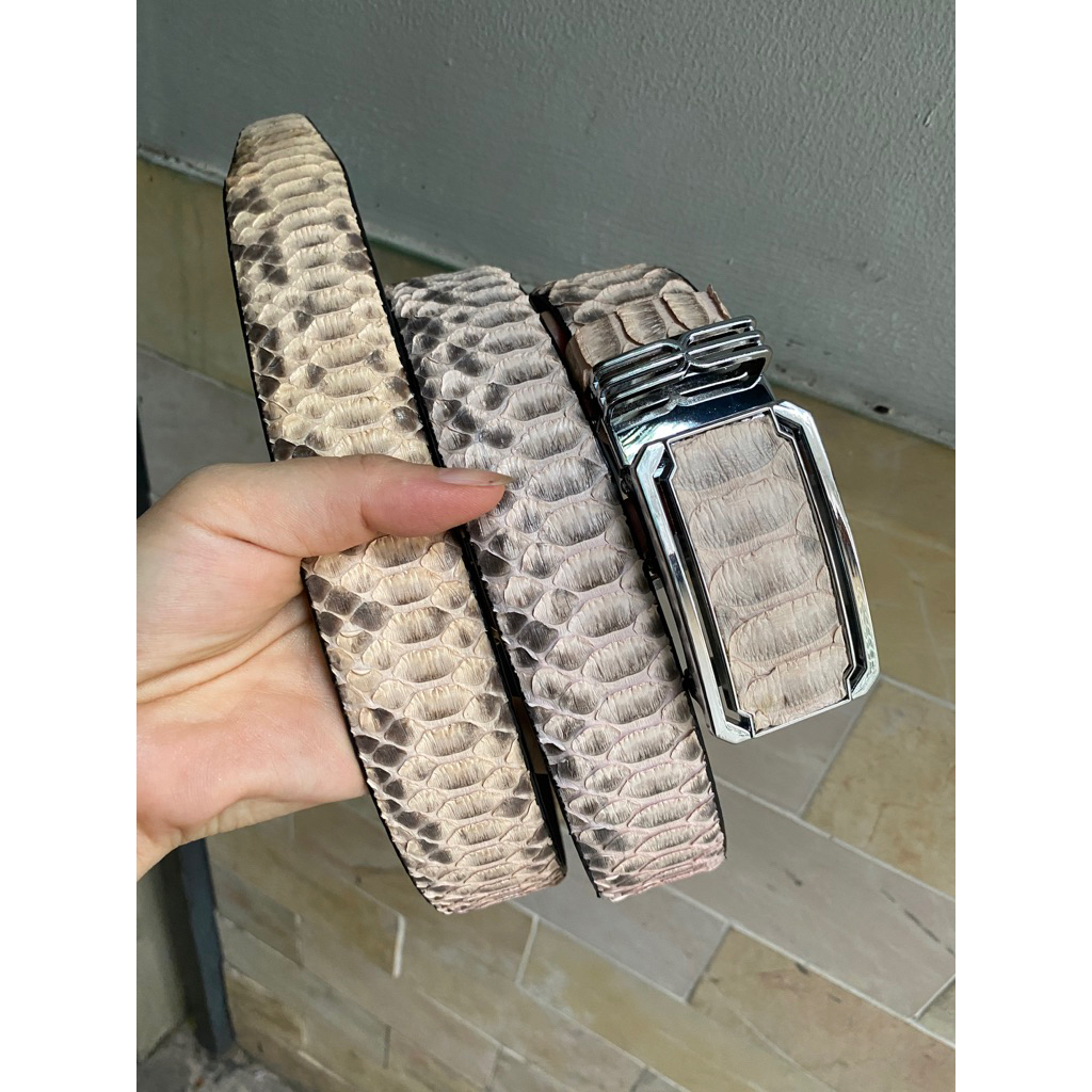 Dây Nịt Da Trăn  3,5cm CÁ SẤU GÒ VẤP
