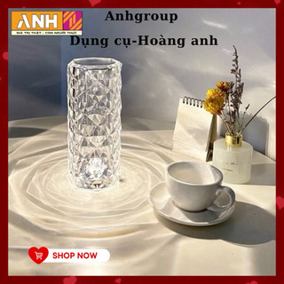  Đèn ngủ đèn trang trí pha lê cảm ứng hoa hồng rgb điều khiển từ xa 16 màu cảm biến lãng mạn B10 