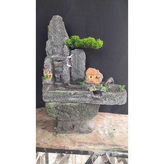 Hòn non bộ hồ cá - thác nước tạo oxy cho cá