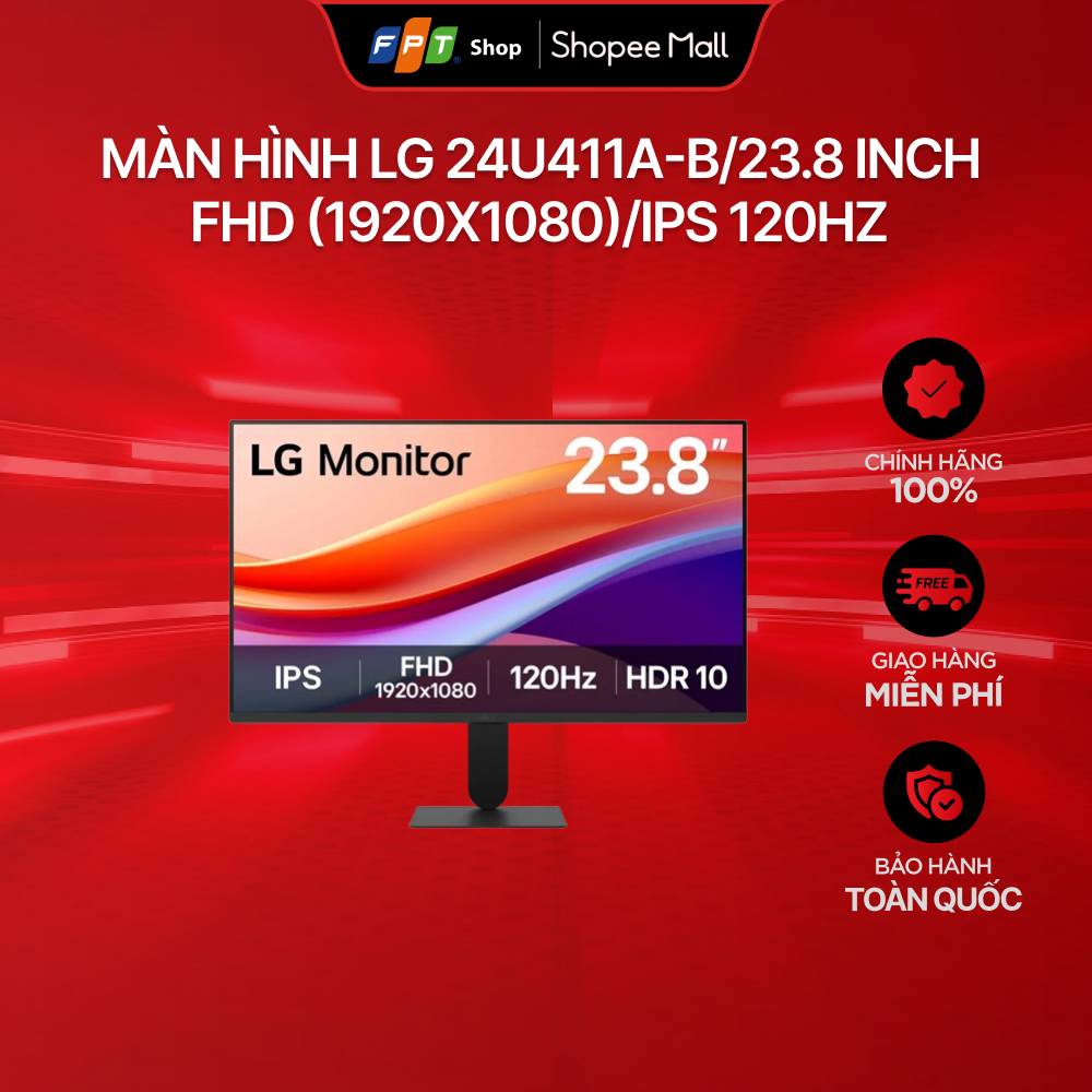 [Chỉ GH tận nơi] Màn hình LG 24U411A-B/23.8 inch FHD (1920x1080)/IPS 120Hz