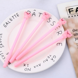 Set 6 Bút nước lợn hồng mực nước dễ thương bút mực gel văn phòng bút nước học sinh ngòi thay thế bút nước ngòi kim tròn