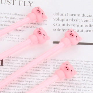 Set 6 Bút nước lợn hồng mực nước dễ thương bút mực gel văn phòng bút nước học sinh ngòi thay thế bút nước ngòi kim tròn