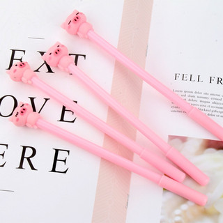 Set 6 Bút nước lợn hồng mực nước dễ thương bút mực gel văn phòng bút nước học sinh ngòi thay thế bút nước ngòi kim tròn