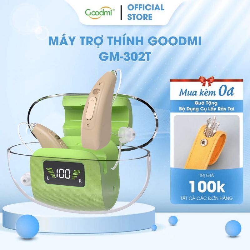 Máy Trợ Thính Đeo Vành Tai GoodMi GM-302T Dành Cho Người Điếc Siêu Nặng