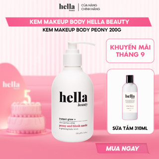  Kem body dưỡng trắng da nâng tone dưỡng ẩm chống nắng Hella Beauty 200g 