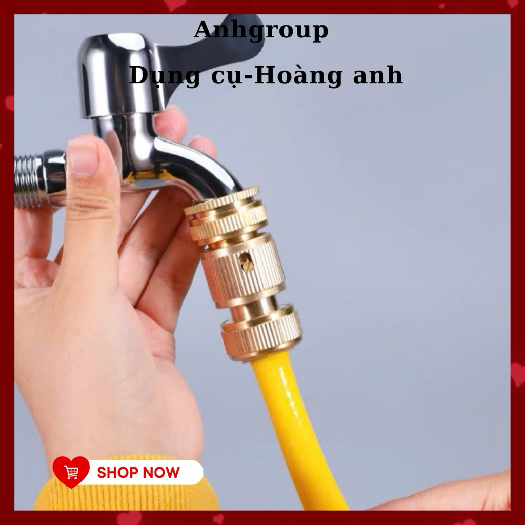 Bộ khớp đồng nối nhanh lắp vòi khóa nước 21-25mm(KHỚP CÚT ĐỒNG LẮP VÒI 21)