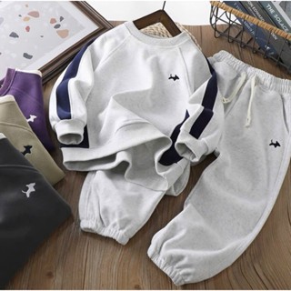  Bộ quần áo thu đông trẻ em 13-46kg dành cho bé trai,bé gái mẫu chất nỉ bông dày dặn giữ ấm tốt mẫu CÚN B24 