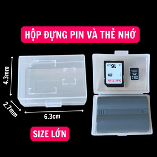  Hộp đựng pin và thẻ nhớ máy ảnh trong suốt đựng pin và thẻ nhớ của máy ảnh Canon Sony Nikon Fuji...vv 