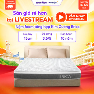 Nệm foam tổng hợp Kim Cương Erica 15cm - Đệm cao su non Kim Cương phân phối bởi Vua Nệm