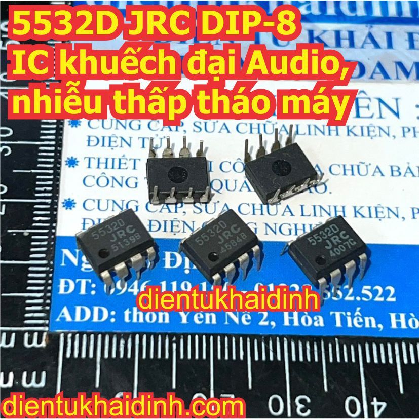 5 con 5532D 5532DD JRC DIP-8 chân cắm IC khuếch đại Audio, nhiễu thấp kde0924